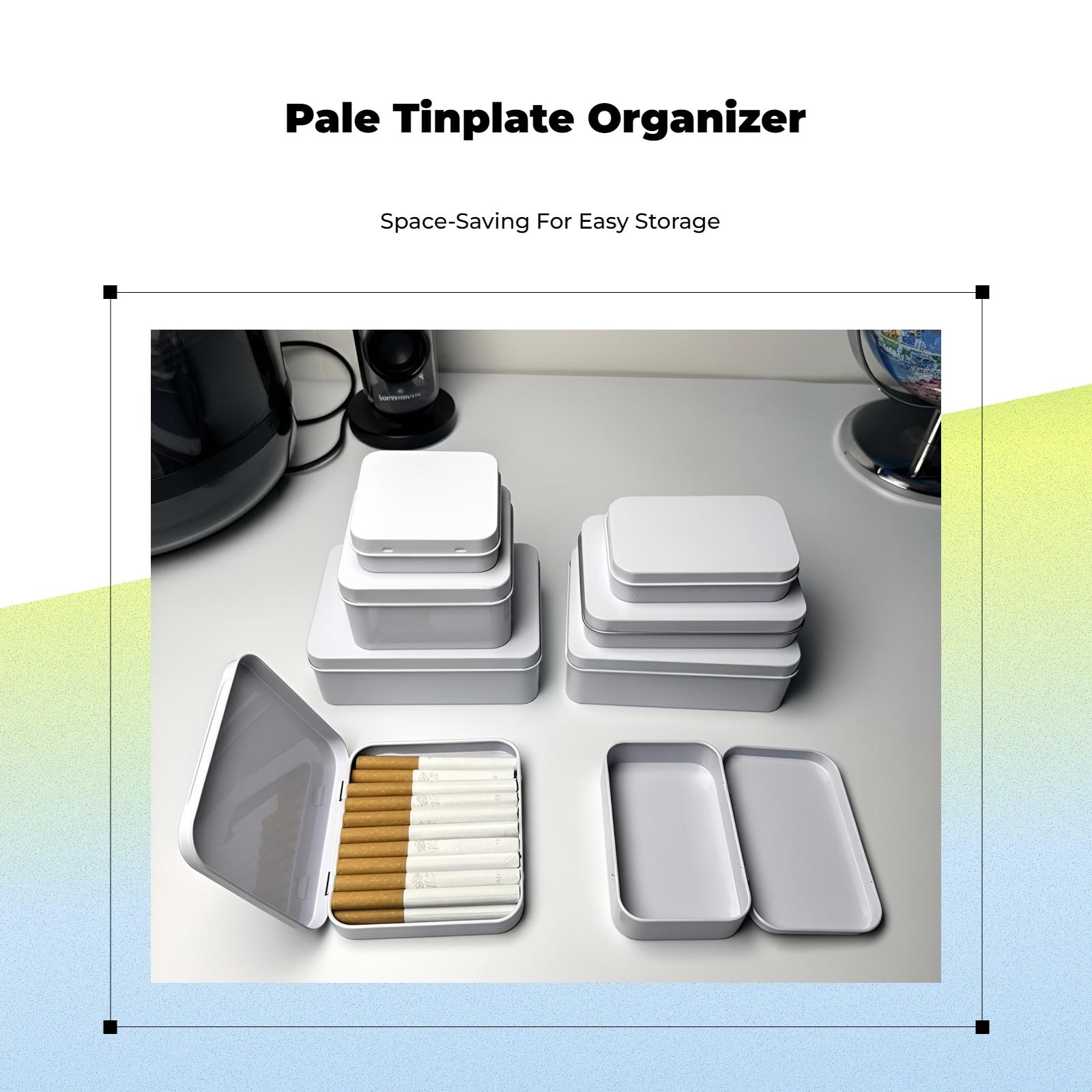 Tin Container Lid - Caja de Almacenamiento de Metal para