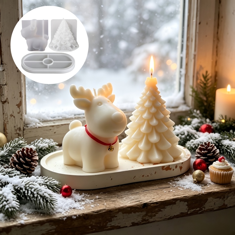 Candle Making Kits - Juego de 3 moldes de silicona