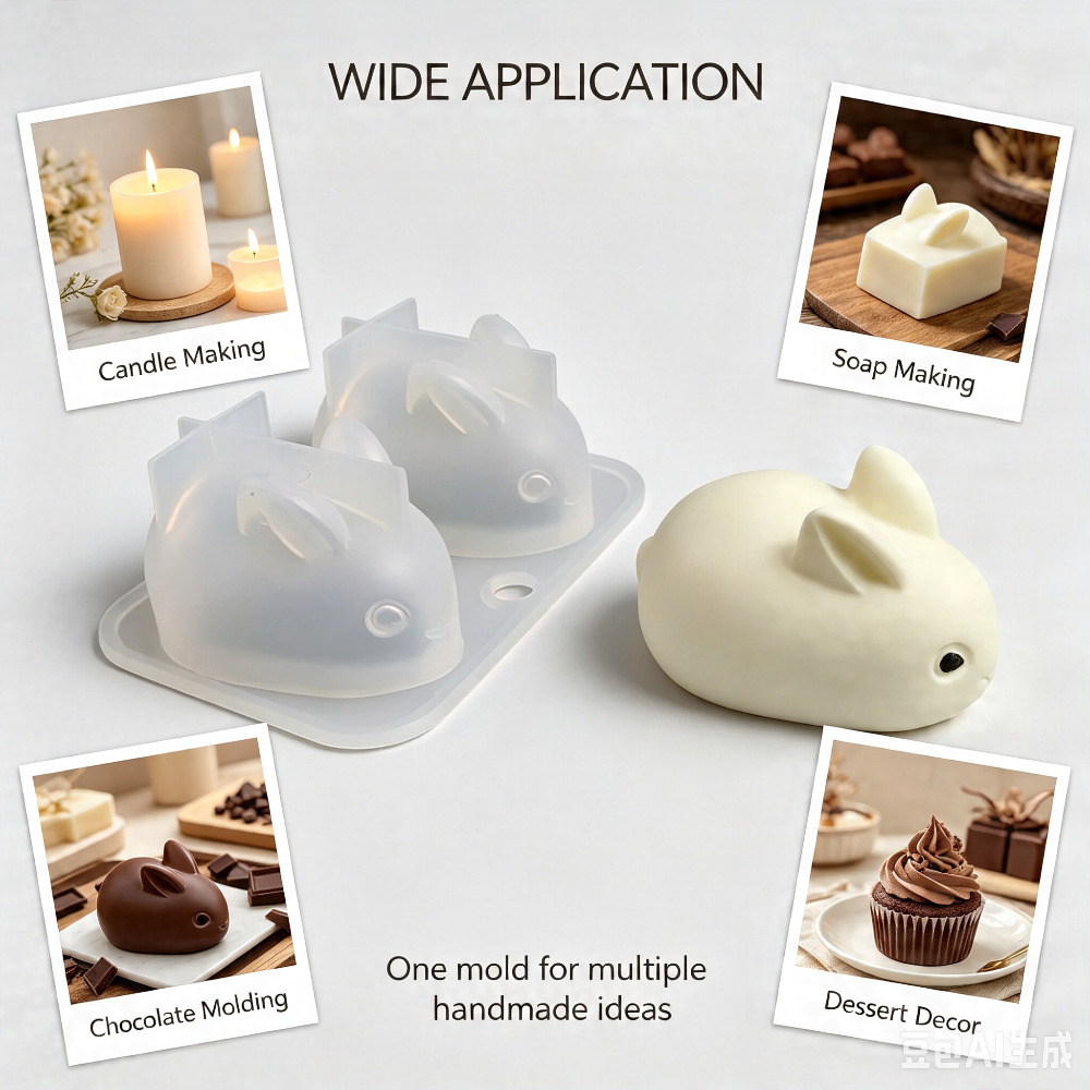 Molde de Silicona 3D de Conejo - Candle Making Tutorial reseña y precio