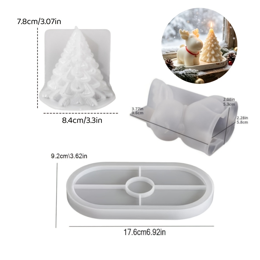 Juego de 3 moldes de silicona  - Candle Making Kits reseña y precio