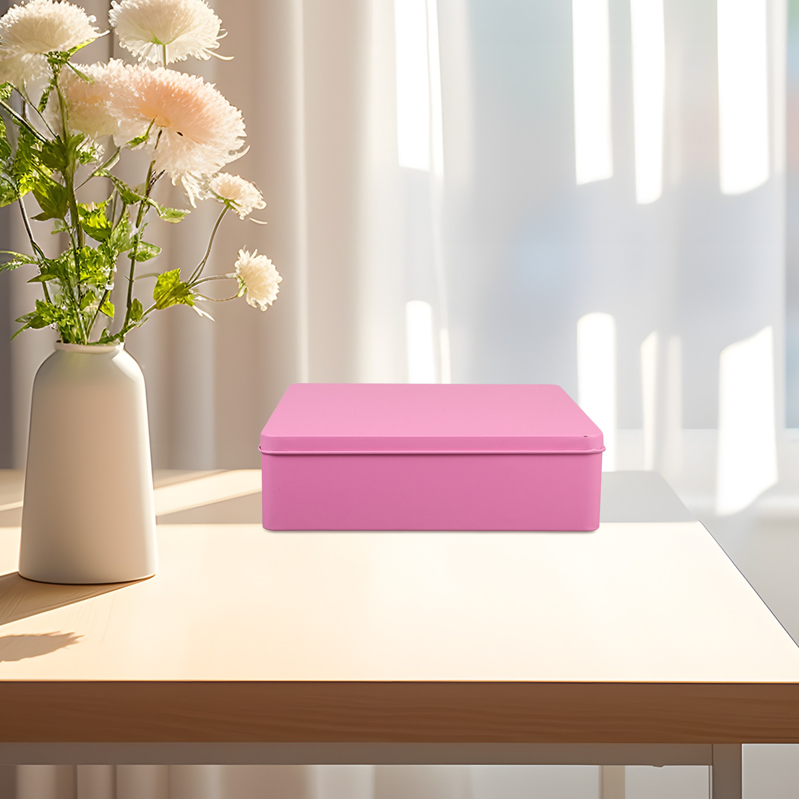 Caja de almacenamiento decorat - Tin Container Lid reseña y precio